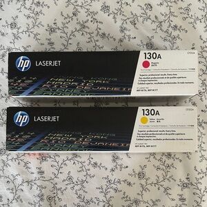 HP LaserJet 130A Toner Set - Red and Yellow SEALED